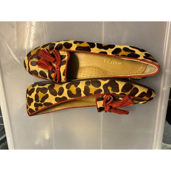 Vaneli Leopard Print with Bow Shoes Flats Animal Print Size 7M - Picture 7 of 10